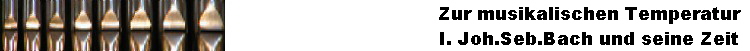 Zur musikalischen Temperatur  
 I. Joh.Seb.Bach und seine Zeit